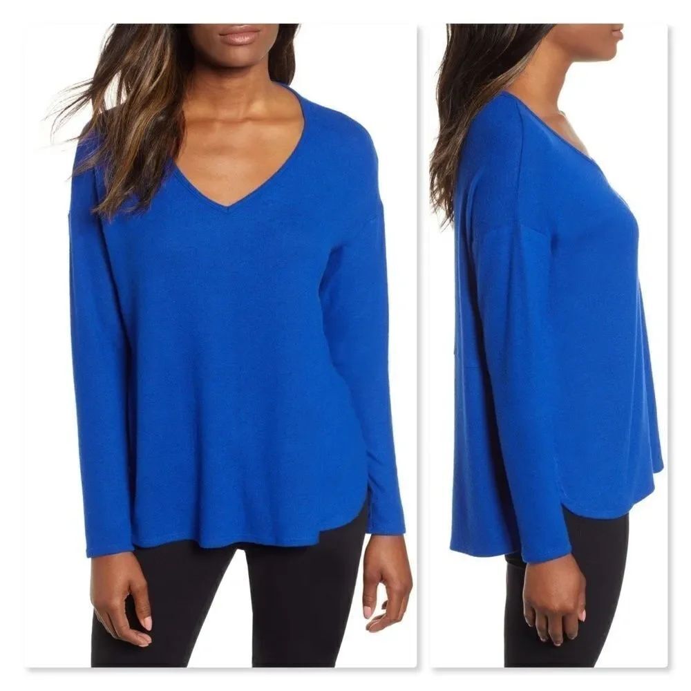 Gibson Cozy Knit V-Neck Top sz Small